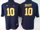 Women's Michigan Wolverines #10 Tom Brady Blue Football Jerseys