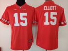 Women's Ohio State Buckeyes #15 Ezekiel Elliott Red College Football Jersey