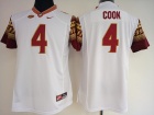 Women's Florida State Seminoles #4 Dalvin Cook White Football Jersey