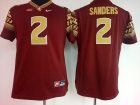 Women's Florida State Seminoles #2 Deion Sanders Red Football Jersey