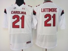 Women's South Carolina Gamecocks #21 Marcus Lattimore White Football Jersey