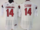 Women's South Carolina Gamecocks #14 Connor Shaw White Football Jersey