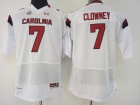 Women's South Carolina Gamecocks #7 Jadeveon Clowney White Football Jersey