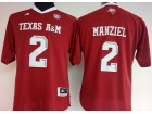 Women's Texas A&M #2 Aggies Johnny Manziel  Red Football Jersey