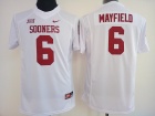 Womens Oklahoma Sooners #6 Baker Mayfield White Football Jersey