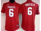 Womens Oklahoma Sooners #6 Baker Mayfield Red Football Jersey