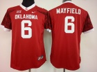 Womens Oklahoma Sooners #6 Baker Mayfield Red New Style Football Jersey