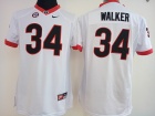 Womens Georgia Bulldogs #34 Herschel Walker White Football Jersey