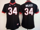 Womens Georgia Bulldogs #34 Herschel Walker Black Football Jersey