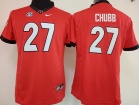 Womens Georgia Bulldogs #27 Nick Chubb Red Football Jersey