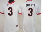 Womens Georgia Bulldogs #3 Todd Gurley II White Football Jersey