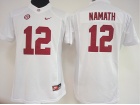 Womens Alabama Crimson Tide #12 Joe Namath White Football Jersey