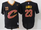 Cleveland Cavaliers #23 LeBron James Black Short Sleeve Stitched Basketball Jerseys