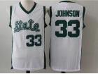 Michigan State Spartans #33 Magic Johnson White College Basketball Jerseys