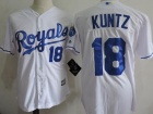 Kansas City Royals #18 Rusty Kuntz White New Fabric Cool Base Jerseys