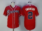 Atlanta Braves #2 Dansby Swanson Red New Cool Base Baseball Jersey