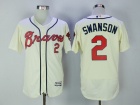 Atlanta Braves #2 Dansby Swanson Cream Flexbase Baseball Jersey