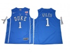 2017 Duke Blue Devils #1 Harry Giles Blue V Neck College Basketball Elite Jersey