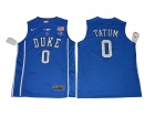 2017 Duke Blue Devils #0 Jayson Tatum  Blue V Neck College Basketball Elite Jersey