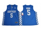 2017 Kentucky Wildcats #5 Malik Monk Blue College Basketball Elite Jersey