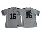 Womens Ohio State Buckeyes J.T. Barrett #16 Gridiron Gray College Football Jerseys