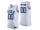 Men's Duke Blue Devils Customized Hyper Elite Authentic Performance Basketball Jersey - White