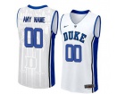 Men's Duke Blue Devils Customized V Neck College Basketball Elite Jersey - White