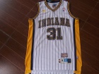 Indina Pacers #31 Reggie Miller White Hardwood Classics Jersey