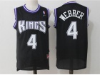 Sacramento Kings #4 Chris Webber Black Basketball Jerseys