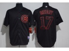 Chicago Cubs #17 Kris Bryant Black Fashion Baseball Jersey