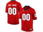 Men's Georgia Bulldogs Customized College Football Limited Jerseys - Red