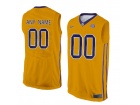 Men's LSU Tigers Customized College Basketball Elite Jersey - Gold