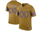 2016 Men's LSU Tigers Customized College Football Limited Throwback Legand Jersey - Gridiron Gold