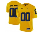 2016 Men's Jordan Brand Michigan Wolverines Customized College Football Limited Jersey - Yellow