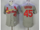 St. Louis Cardinals #45 Bob Gibson Grey Flexbase Jersey