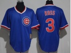 Chicago Cubs #3 David Ross Blue Pullover Throwback Jersey