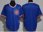 Chicago Cubs Blank Blue Pullover Throwback Jersey