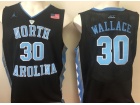 North Carolina #30 Rasheed Wallace Tar Heels Black Basketball Jersey