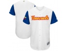 Custom Men's Venezuela Baseball Majestic White 2017 World Baseball Classic Authentic Team Jersey