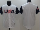 Custom Men's USA Baseball Majestic White 2017 World Baseball Classic Authentic Team Jersey