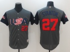 Men's USA Baseball #27 Giancarlo Stanton Majestic Gray 2017 World Baseball Classic Authentic Jersey