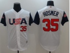 Custom Men's USA Baseball Eric Hosmer Majestic White 2017 World Baseball Classic Authentic Jersey