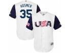 Custom Men's USA Baseball Eric Hosmer White 2017 World Baseball Classic Replica Jersey