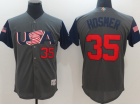 Custom Men's USA Baseball Eric Hosmer Gray 2017 World Baseball Classic Authentic Jersey