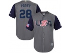 Custom Men's USA Baseball Buster Posey Gray 2017 World Baseball Classic Replica Jersey