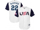 Custom Men's USA Baseball Andrew McCutchen Majestic White 2017 World Baseball Classic Replica Jersey