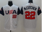 Custom Men's USA Baseball Andrew McCutchen White 2017 World Baseball Classic Authentic Jersey