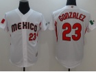 Custom Men's Mexico Baseball Adrian Gonzalez Majestic White 2017 World Baseball Classic Authentic Jersey