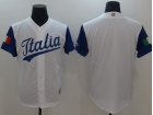 Custom Men's Italy Baseball Majestic White 2017 World Baseball Classic Authentic Team Jersey