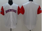 Custom Men's Dominican Republic Baseball Majestic White 2017 World Baseball Classic Replica Team Jersey